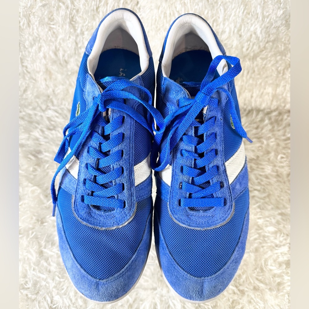 Lacoste Zephyr Mesh MR Royal Blue Suede Sneakers Men’s Size 10.5